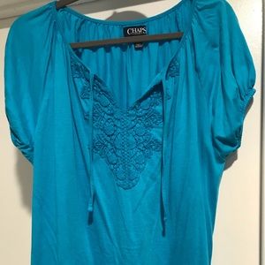 Gorgeous Teal Blue blouse/t-shirt from Chaps.